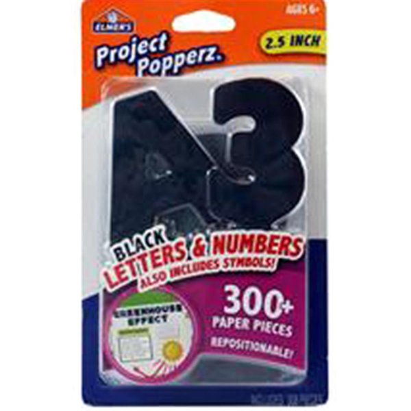 Art Supplies Black Letters & Numbers - Bright E3068